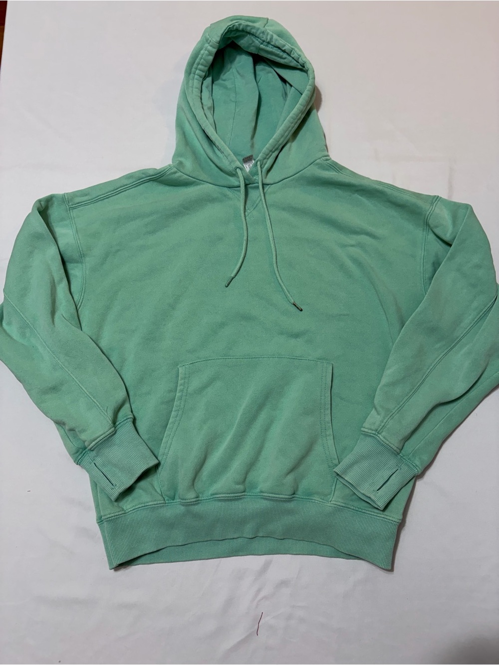 Yogalicious Wash Baby Fleece Reverie Hoodie Medium Mint Green Thumbholes Fall